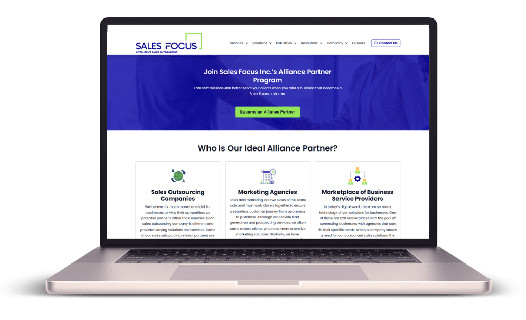 Alliance Partner Program webpage