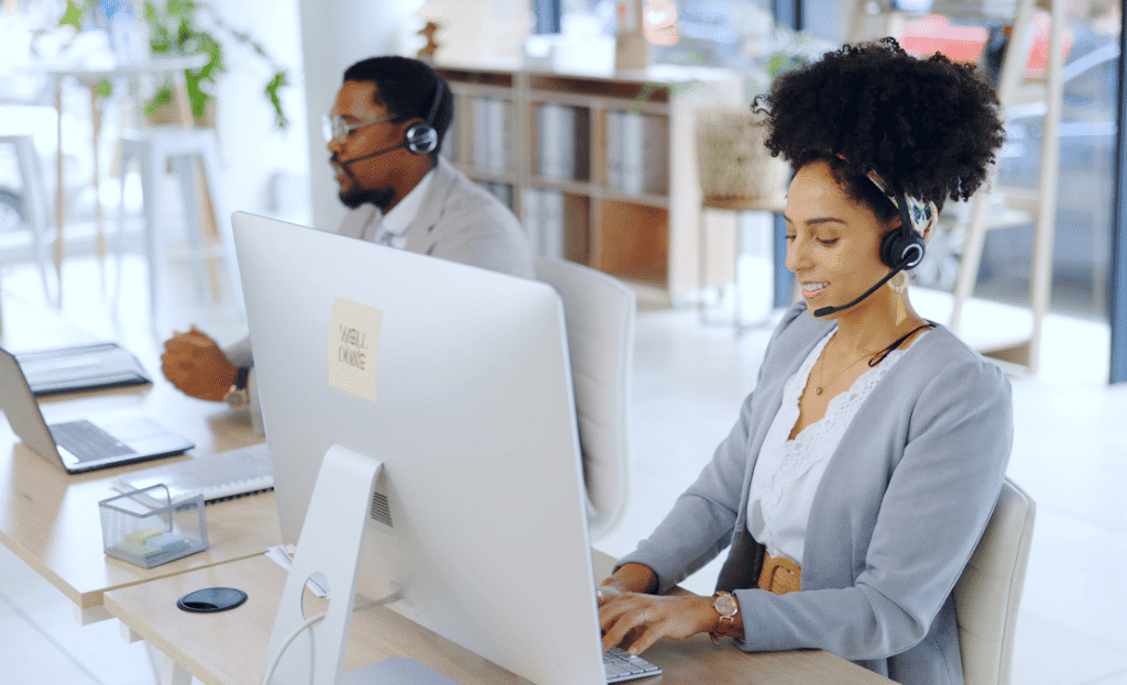 virtual sales team working